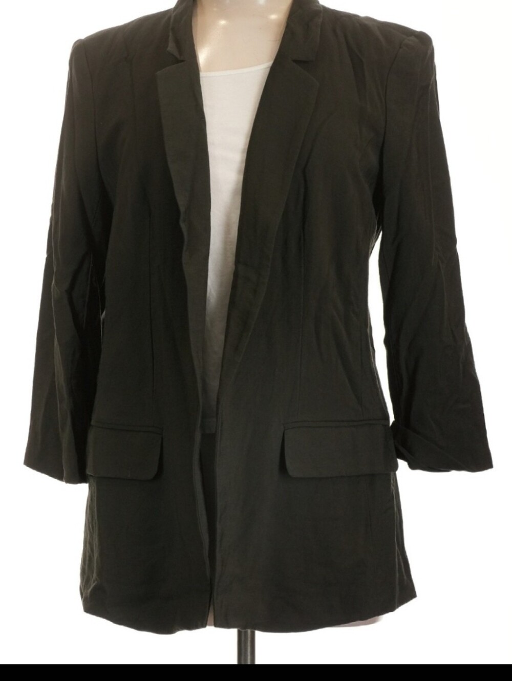 LOFT Olive Green Open Front Blazer - Picture 11 of 11